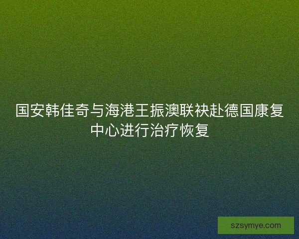 国安韩佳奇与海港王振澳联袂赴德国康复中心进行治疗恢复 国安韩佳奇与海港王振澳联袂赴德国康复中心进行治疗恢复